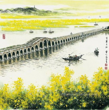 Cao renrong Suzhou rivière Art chinois traditionnel Peinture à l'huile